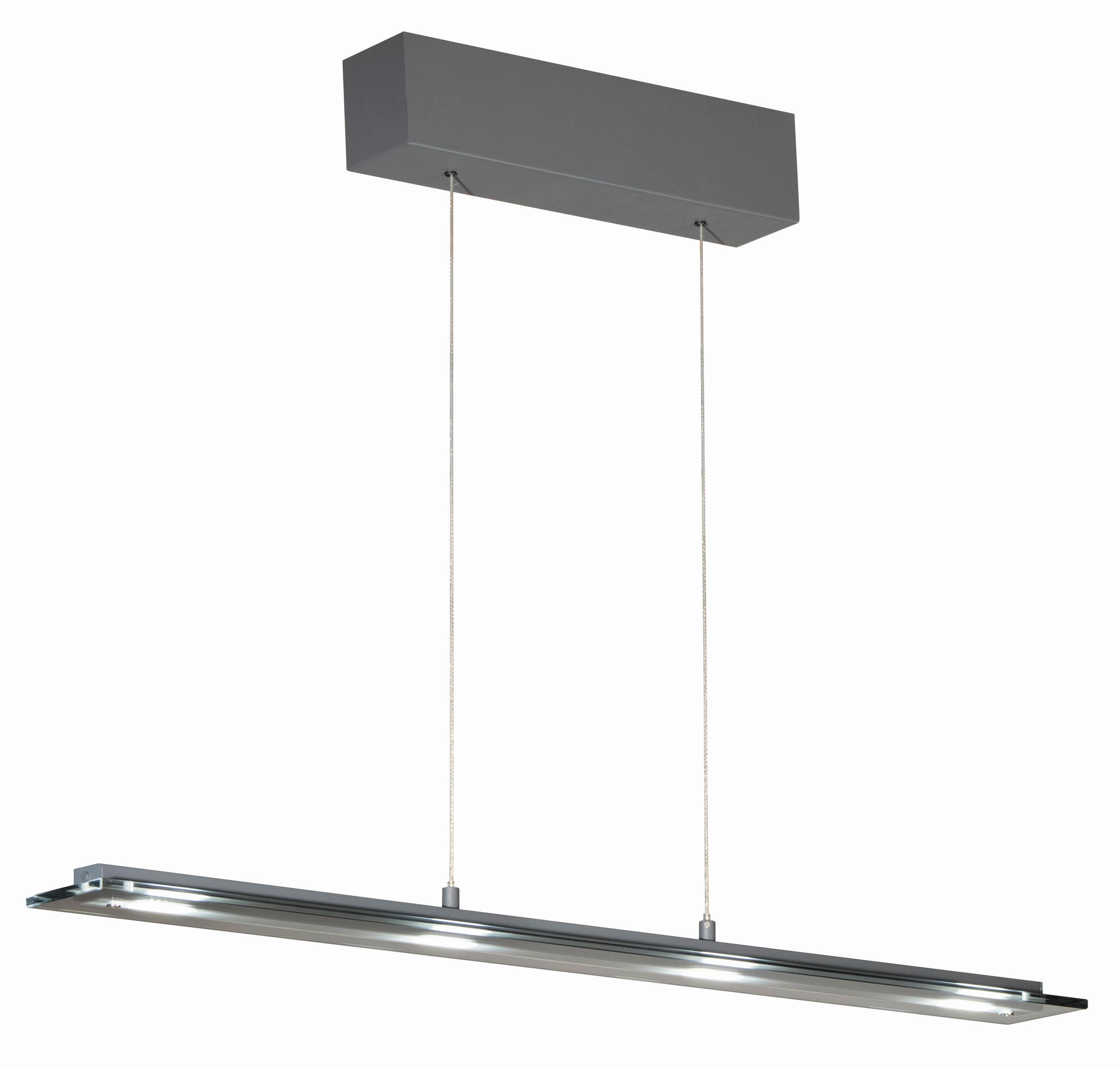 LED-HÄNGELEUCHTE 88/9/150 cm  - Grau, Design, Glas/Metall (88/9/150cm) - Fischer & Honsel