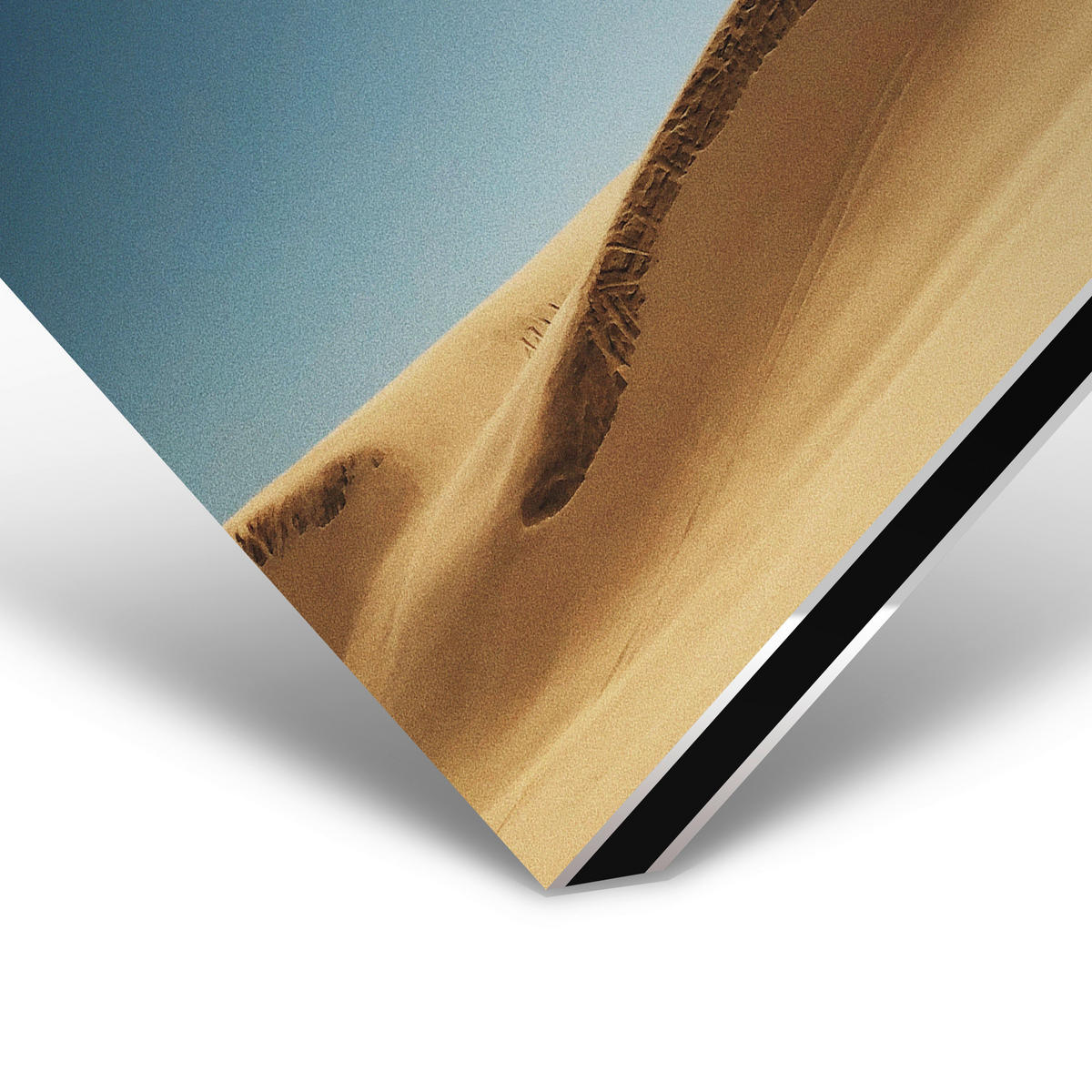 ALUMINIUMBILD Landschaft & Natur 70/118 cm  - Sandfarben/Blau, Design, Kunststoff/Metall (70/118cm)