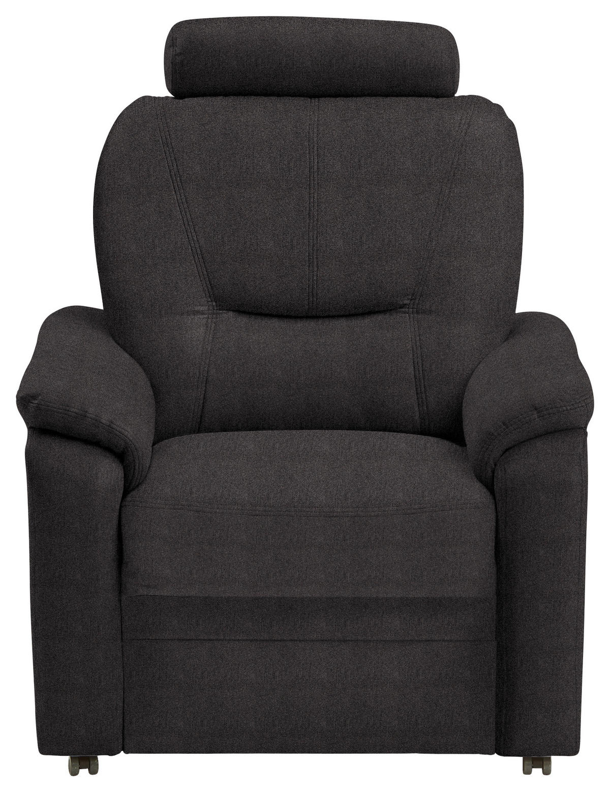 FERNSEHSESSEL in Chenille Graubraun  - Graubraun/Schwarz, KONVENTIONELL, Kunststoff/Textil (90/96/89cm) - Beldomo Comfort