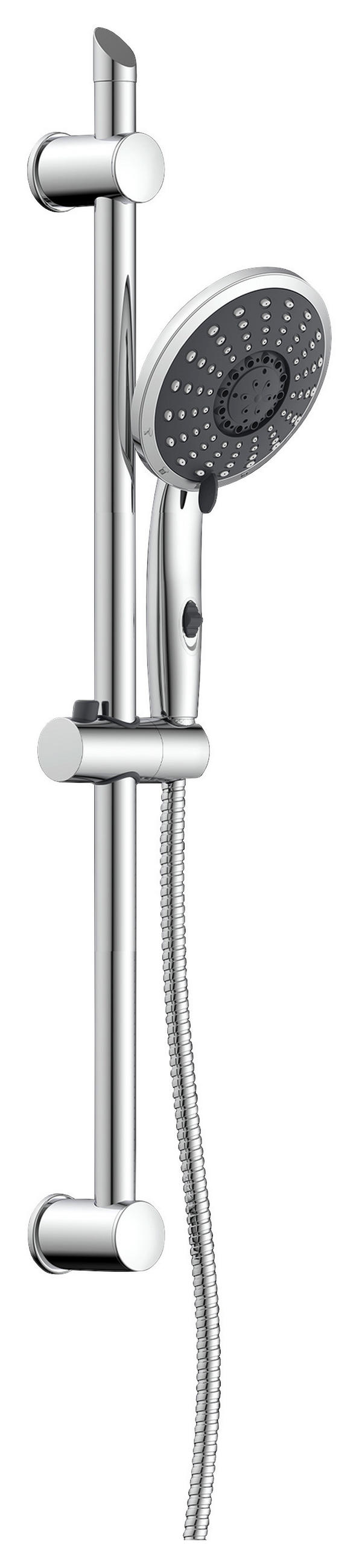 BRAUSESET  - Chromfarben/Anthrazit, Basics, Kunststoff/Metall (15/76/8cm) - Schütte