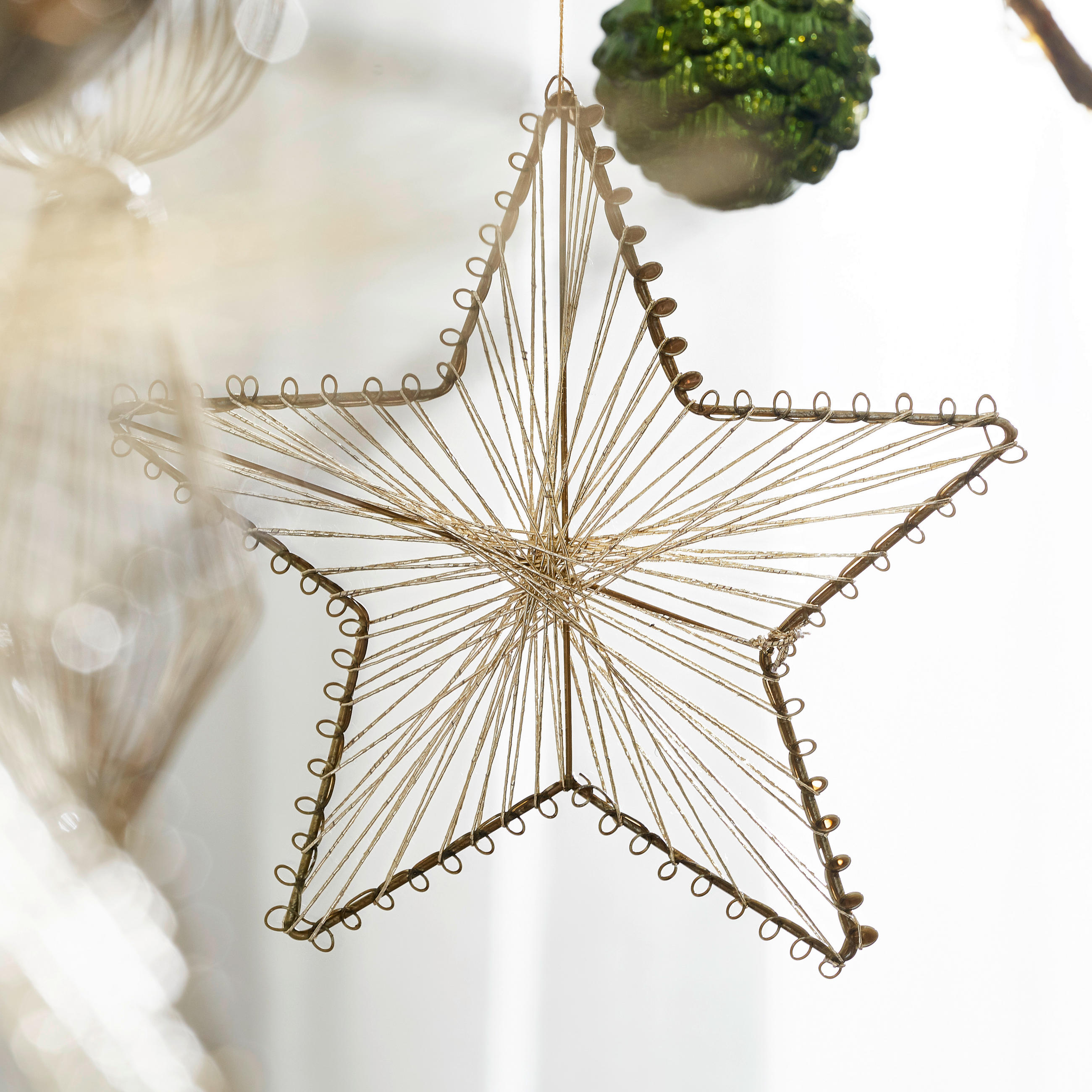 CHRISTBAUMANHÄNGER  - Goldfarben, Trend, Metall