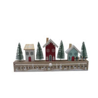 DEKOHAUS - Ecru/Rot, LIFESTYLE, Holz/Holzwerkstoff (14cm) - X-Mas