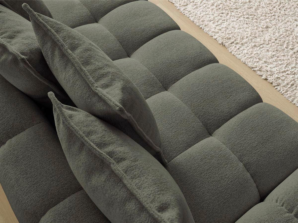 SCHLAFSOFA EVEREST  mit Armteil links, Armteil rechts Flachgewebe Grün  - Schwarz/Grün, MODERN, Kunststoff/Textil (278/115/90cm) - Livetastic