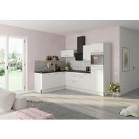 ECKKÜCHE 200/270 cm  in Weiß  - Edelstahlfarben/Anthrazit, Basics, Holzwerkstoff/Metall (200/270cm) - Optifit