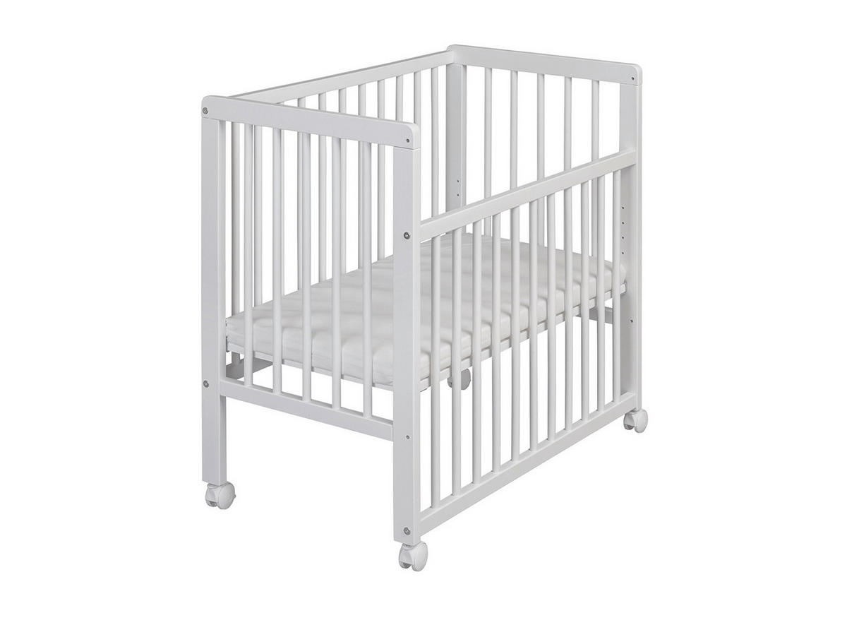 BEISTELLBETT NINA 85/48/83 cm  - Weiß, Basics, Holz (85/48/83cm) - My Baby Lou