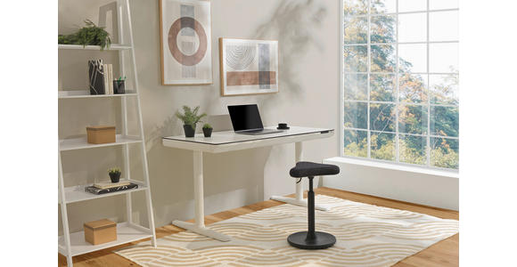SCHREIBTISCH höhenverstellbar  - Weiß, Design, Holzwerkstoff/Kunststoff (140/70/73-118cm) - Novel