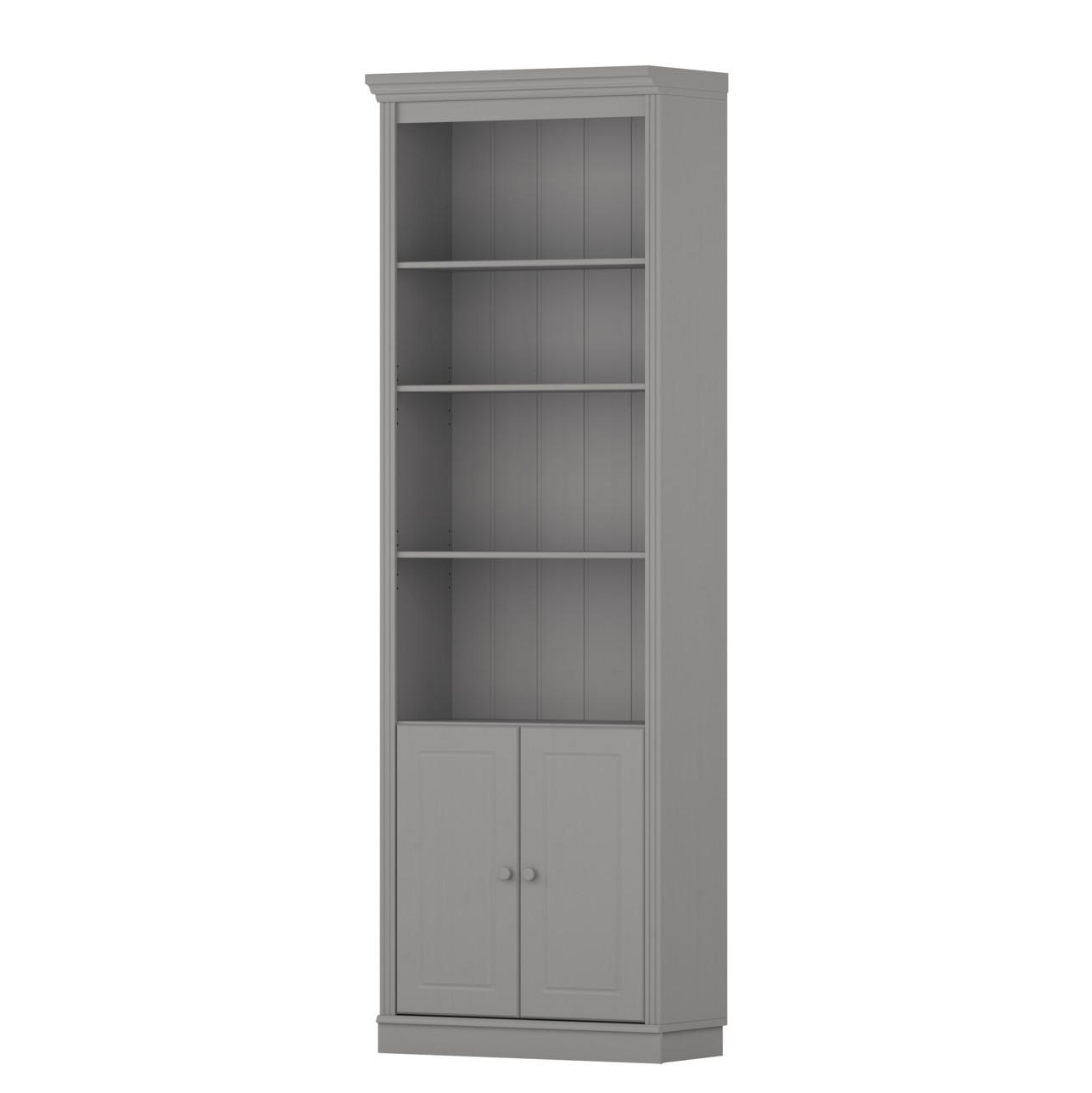 BÜCHERWAND Kiefer massiv Grau  - Grau, Design, Holz (74/223/37cm) - Livetastic