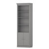 BÜCHERWAND Kiefer massiv Grau  - Grau, Design, Holz (74/223/37cm) - Livetastic