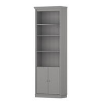 BÜCHERWAND Kiefer massiv Grau  - Grau, Design, Holz (74/223/37cm) - Livetastic
