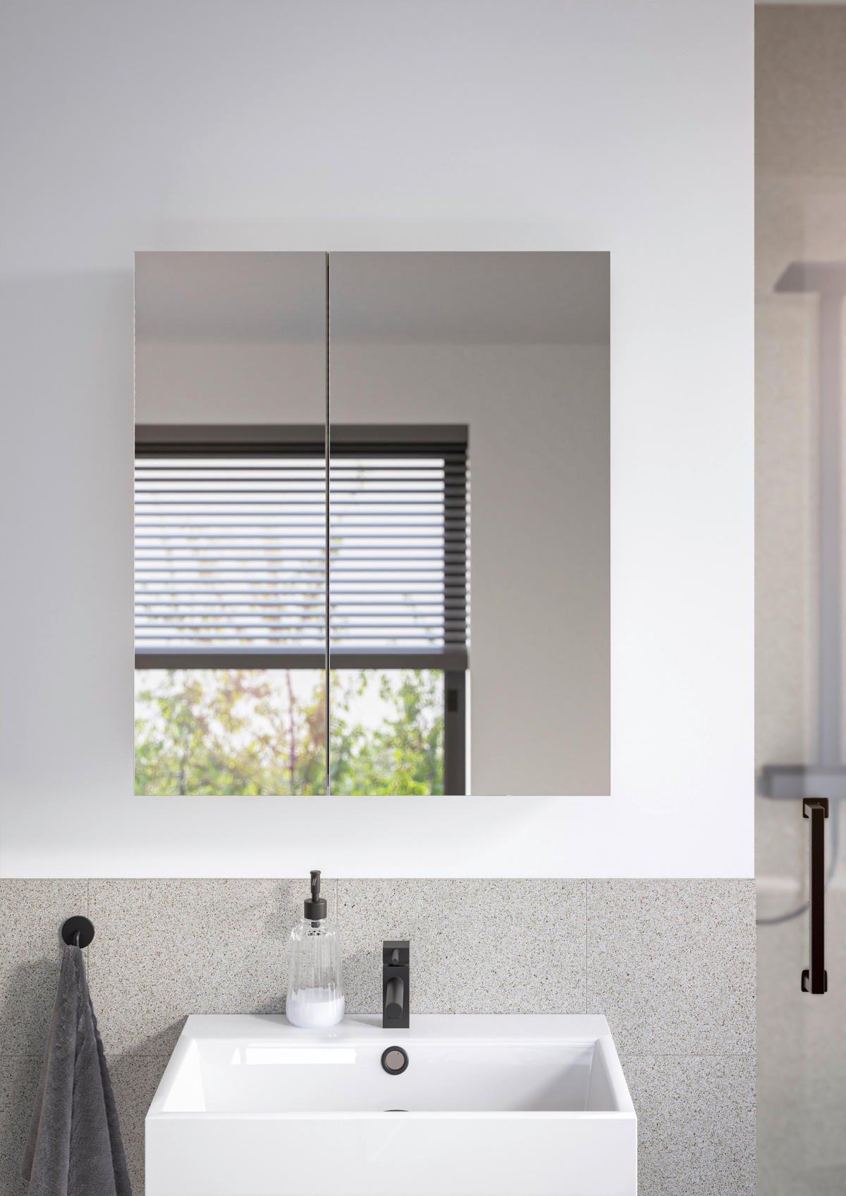 SPIEGELSCHRANK 60/69/15 cm  - Kaschmir, Design, Glas/Holzwerkstoff (60/69/15cm) - home24