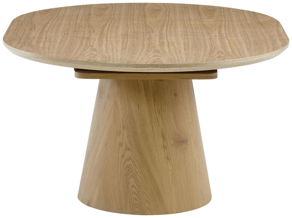 ESSTISCH 120-160/120/76 cm Echtholz, Nachbildung  Holz, Holzwerkstoff ausziehbar oval Eichefarben  - Eichefarben, MODERN, Holz/Holzwerkstoff (120-160/120/76cm) - P & B