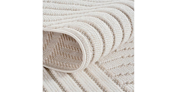 FLACHWEBETEPPICH 80/250 cm HELIX Creme  - Creme, Basics, Kunststoff/Textil (80/250cm) - Novel