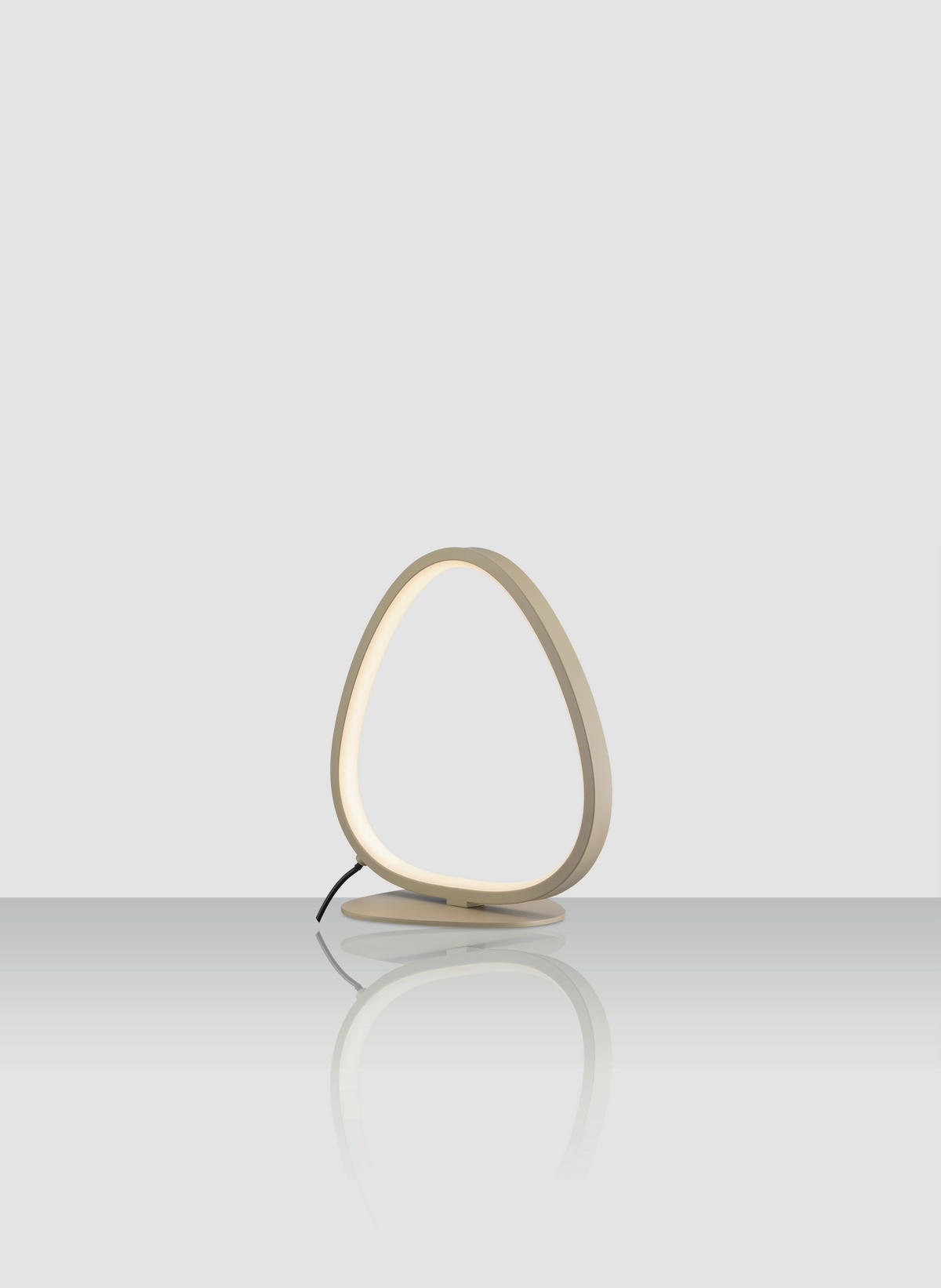 LED-TISCHLEUCHTE Acrux 22,6/14/23 cm   - Sandfarben, Design, Kunststoff/Metall (22,6/14/23cm) - Novel