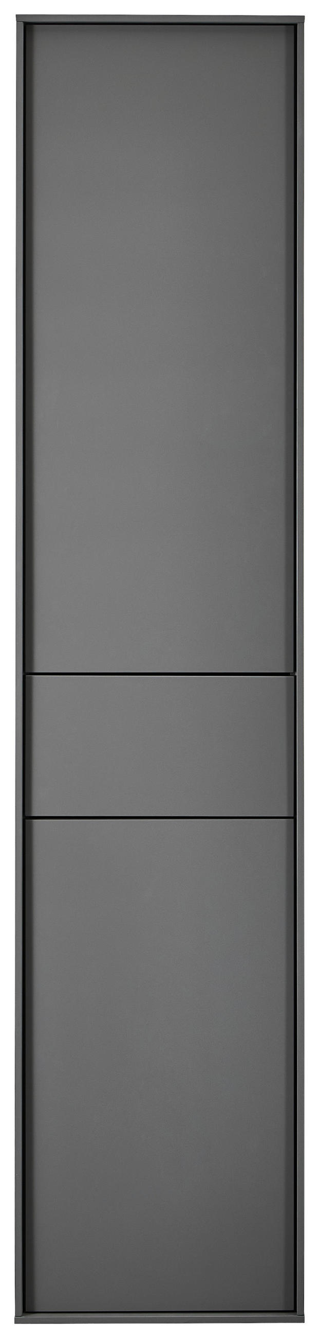 HOCHSCHRANK 40/180/35 cm  - Anthrazit, MODERN, Glas/Holzwerkstoff (40/180/35cm) - Welnova