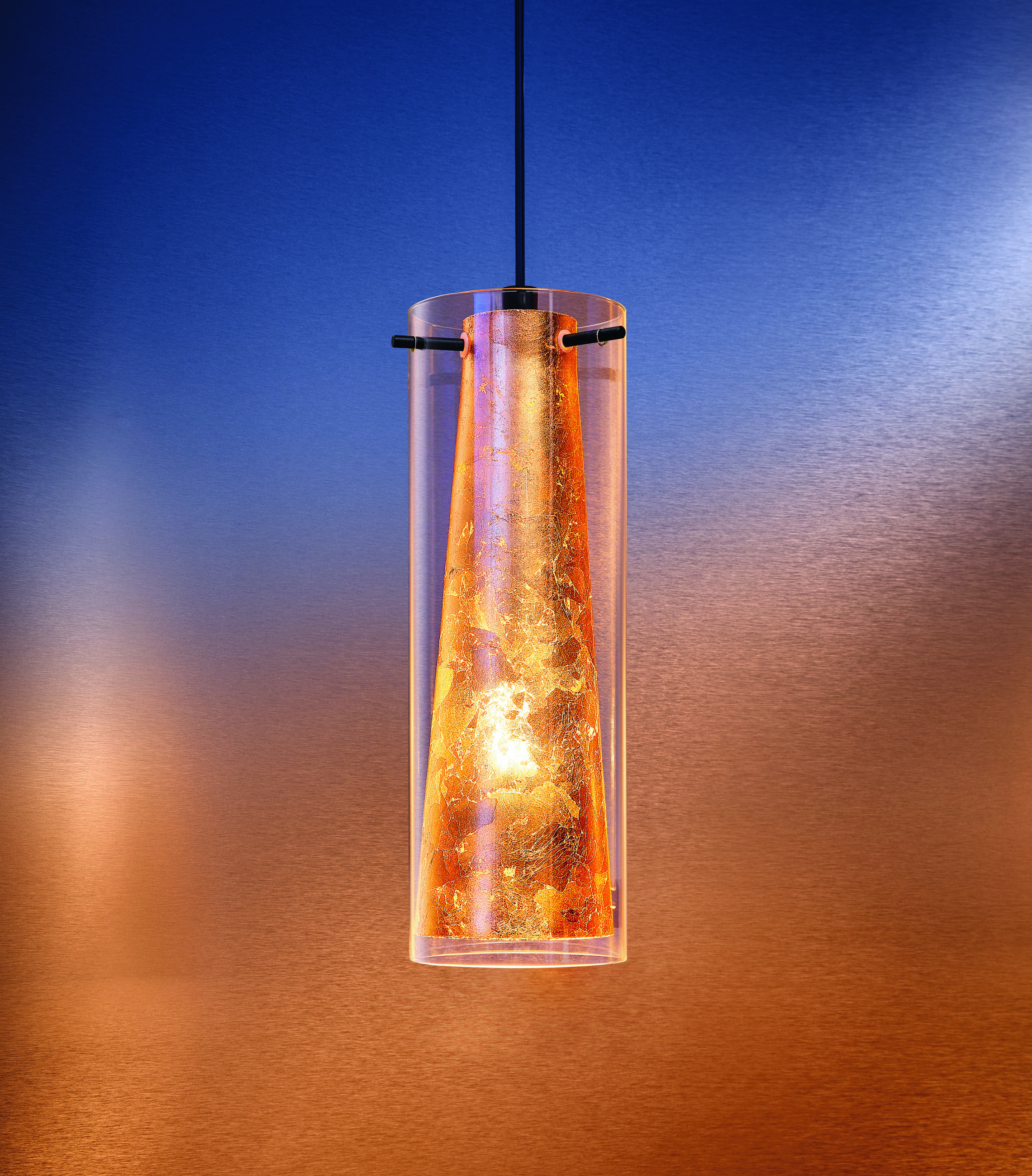 HÄNGELEUCHTE 11/110 cm   - Goldfarben/Schwarz, Trend, Glas/Metall (11/110cm) - Eglo