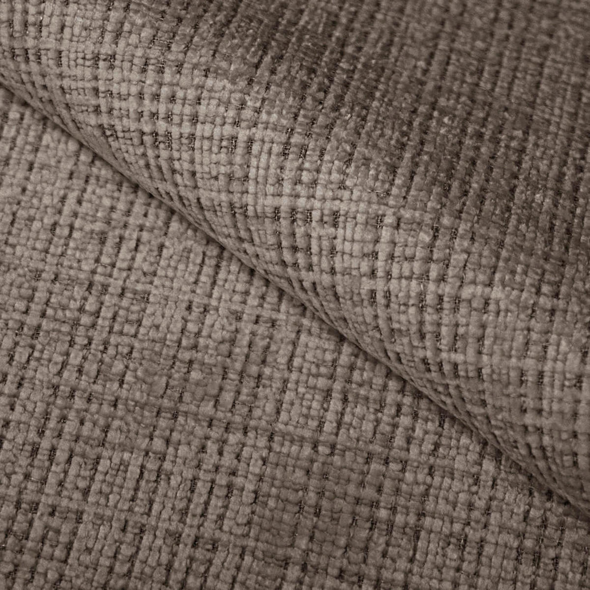 ECKSOFA in Chenille Taupe  - Taupe/Schwarz, Modern, Kunststoff/Textil (315/180cm) - Hom`in
