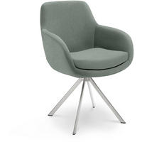 ARMLEHNSTUHL  in Edelstahl Webstoff  - Graublau/Edelstahlfarben, Design, Textil/Metall (62/86/66cm) - Musterring