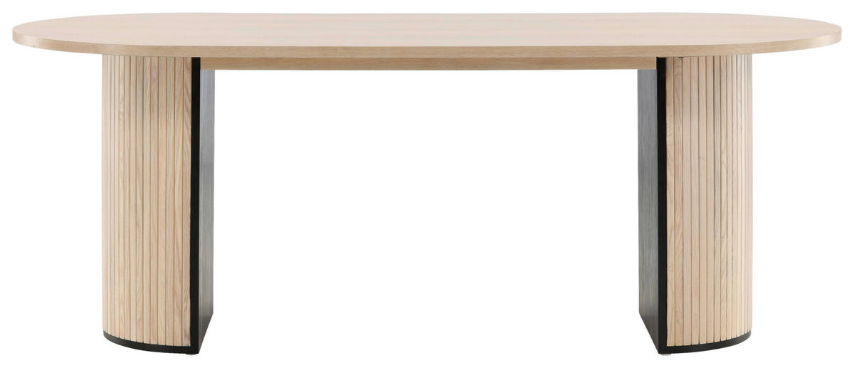 ESSTISCH in Holz, Holzwerkstoff 200/75/90 cm  - Eichefarben/Schwarz, Design, Holz/Holzwerkstoff (200/75/90cm) - Livetastic