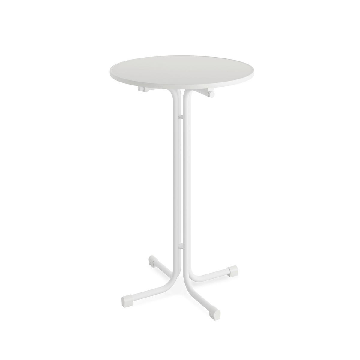 GARTEN-BARTISCH in Holz, Metall, Kunststoff   - Weiß, LIFESTYLE, Holz/Kunststoff (80/109/80cm)