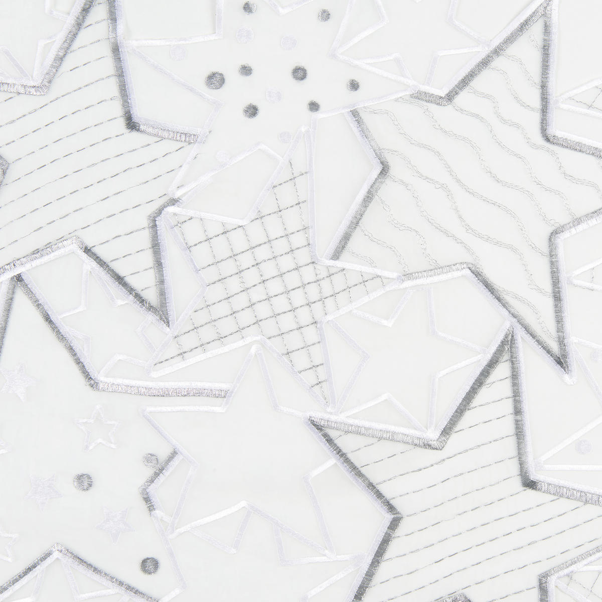 TISCHSET Star Textil Webstoff Weiß 40/53 cm  - Weiß, KONVENTIONELL, Textil (40/53cm) - X-Mas