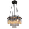 HÄNGELEUCHTE 50/120 cm    - Schwarz/Grau, Basics, Glas/Kunststoff (50/120cm) - Globo
