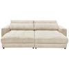 BIGSOFA Cord Creme  - Creme/Schwarz, KONVENTIONELL, Kunststoff/Textil (292/90/194cm) - MID.YOU