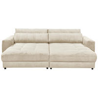 BIGSOFA Cord Creme  - Creme/Schwarz, KONVENTIONELL, Kunststoff/Textil (292/90/194cm) - MID.YOU
