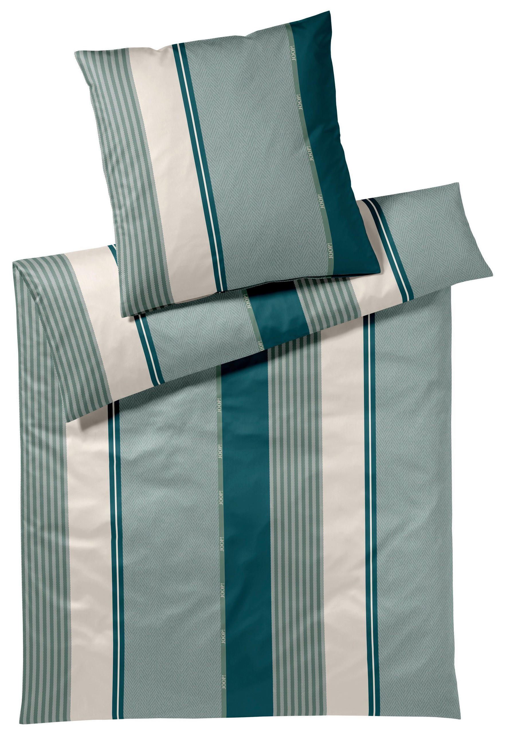 WENDEBETTWÄSCHE 2-teilig Makosatin 135/200 cm  - Smaragdgrün, Design, Textil (135/200cm) - Joop!
