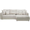ECKSOFA Hellgrau Chenille  - Hellgrau/Schwarz, MODERN, Kunststoff/Textil (276/172cm) - Hom`in