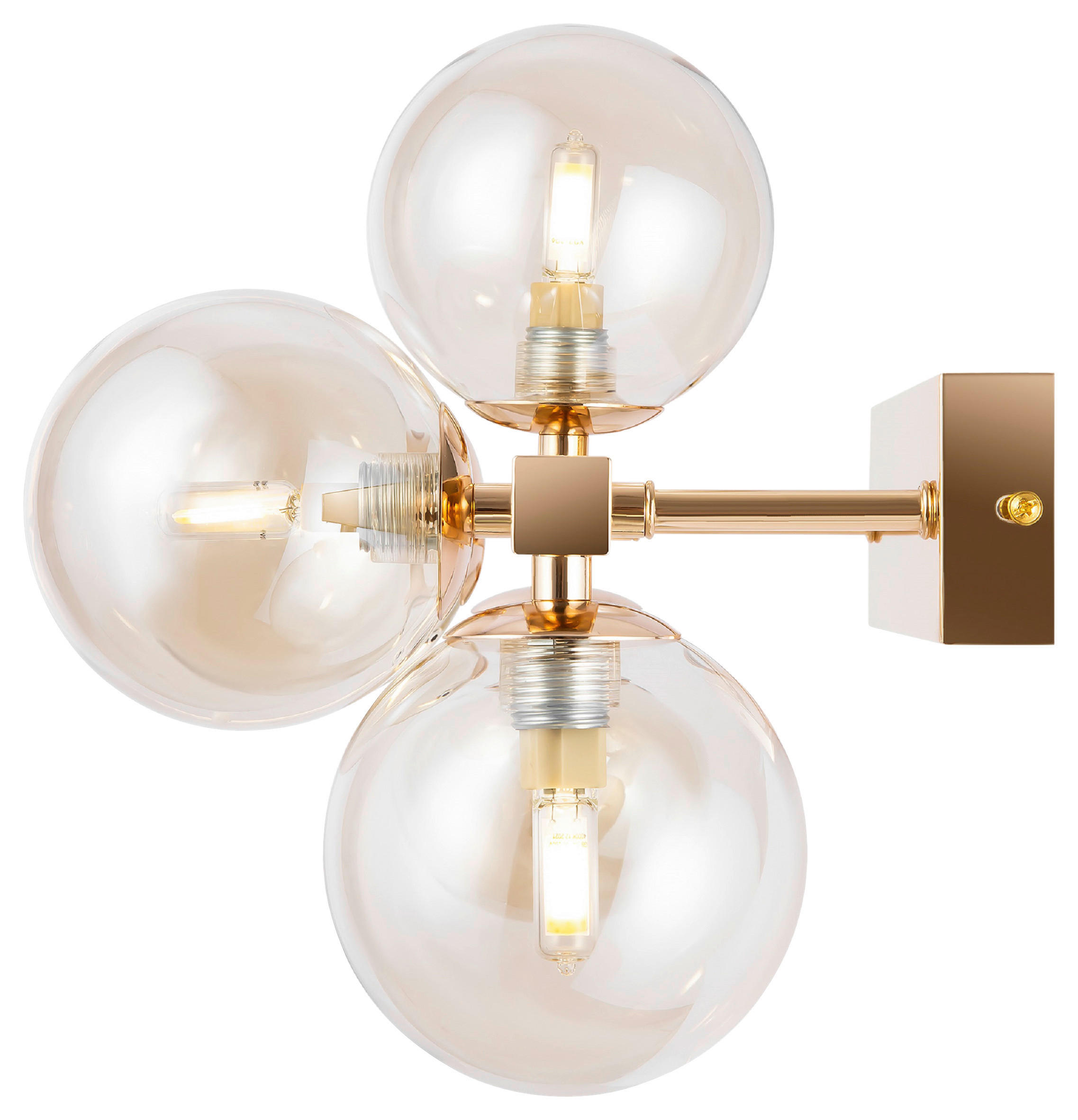 WANDLEUCHTE 23/24/38 cm - Goldfarben, Trend, Glas/Metall (23/24/38cm) - MAYTONI