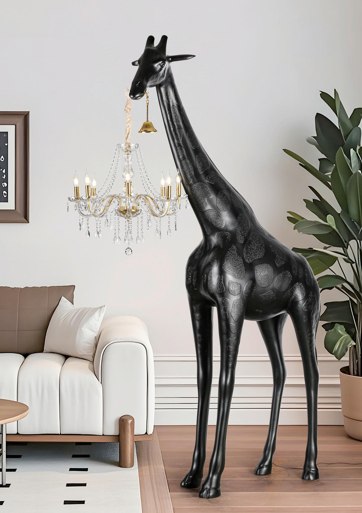 STOJACÍ LAMPA, 186/75/260 cm - černá/průhledné, Design, kov/plast (186/75/260cm) - Glandor