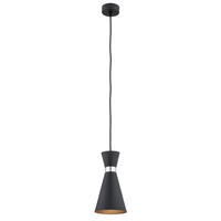 HÄNGELEUCHTE Argon Lukka 108/14/14 cm  - Chromfarben/Schwarz, Basics, Metall (108/14/14cm)