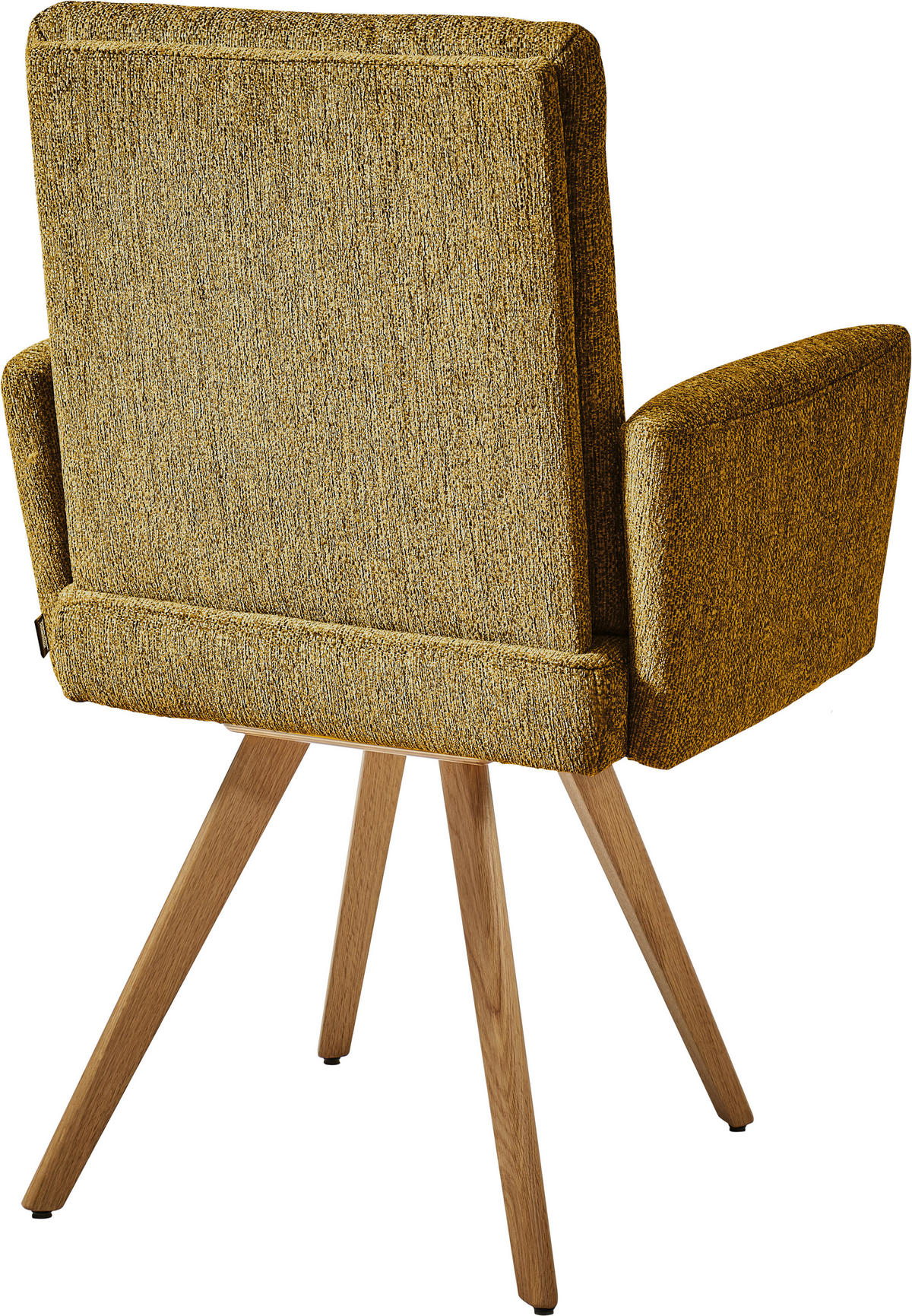 ARMLEHNSTUHL  in Chenille  - Eichefarben/Gelb, Design, Holz/Textil (56/92/60cm) - Dieter Knoll