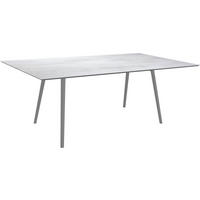 GARTENTISCH Metall Anthrazit, Hellgrau rechteckig  - Anthrazit/Hellgrau, MODERN, Kunststoff/Metall (180/100/75cm) - Stern