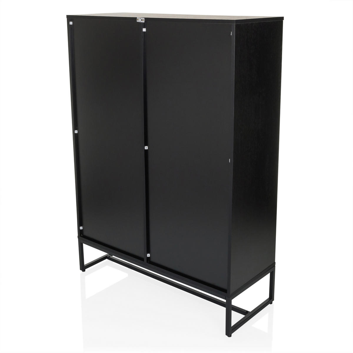 HIGHBOARD  in 100/140/40 cm  - Eichefarben/Schwarz, MODERN, Holzwerkstoff/Metall (100/140/40cm) - MID.YOU