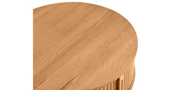 COUCHTISCH Eiche furniert, massiv 80/80/41 cm rund Eichefarben - Eichefarben, Natur, Holz/Holzwerkstoff (80/80/41cm) - Waldwelt