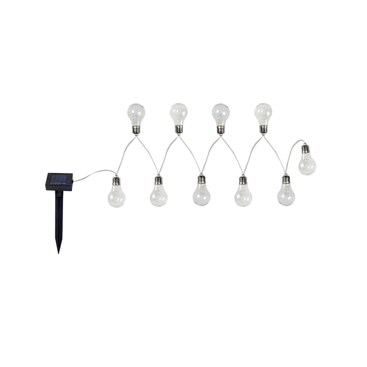 SOLÁRNÍ SVÍTIDLO, 380 cm - černá/průhledné, Lifestyle, kov/plast (380cm) - Ambia Garden