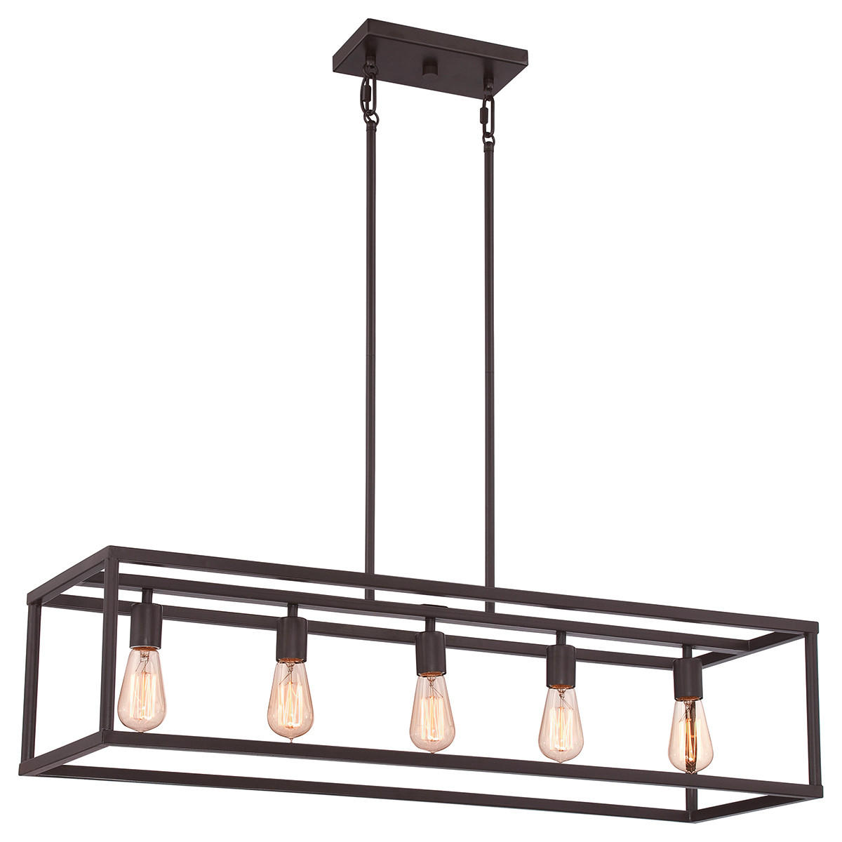HÄNGELEUCHTE Elstead New-Harbor-Isle 96.5/37/30.5 cm   - Bronzefarben, LIFESTYLE, Metall (96.5/37/30.5cm) - Elstead Lighting