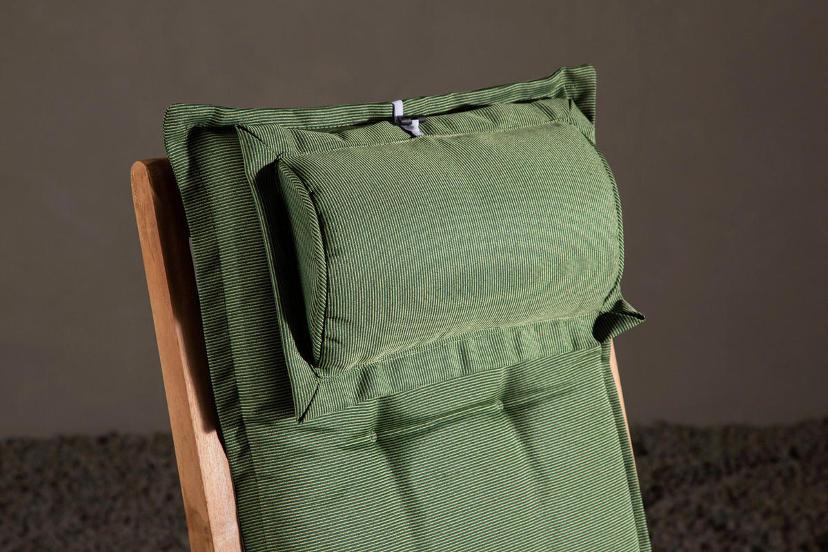 RELAXSESSELAUFLAGE in Grün  - Grün, MODERN, Textil (116/5,5/46cm) - Gardenson