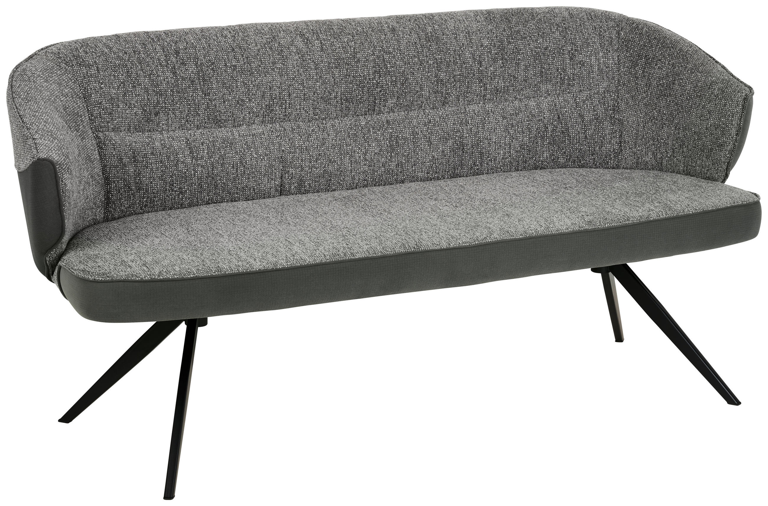 KLUPA  siva, crna  drvo, metal, tekstil      - siva/crna, Lifestyle, drvo/metal (180/86/71cm) - Livetastic
