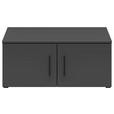 AUFSATZSCHRANK 80/35/52 cm   - Schwarz/Graphitfarben, MODERN, Holzwerkstoff/Kunststoff (80/35/52cm) - Carryhome