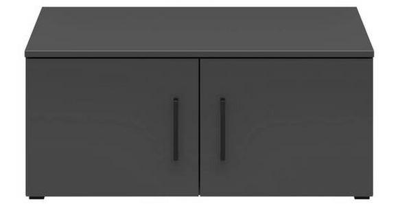 AUFSATZSCHRANK 80/35/52 cm - Schwarz/Graphitfarben, MODERN, Holzwerkstoff/Kunststoff (80/35/52cm) - Carryhome