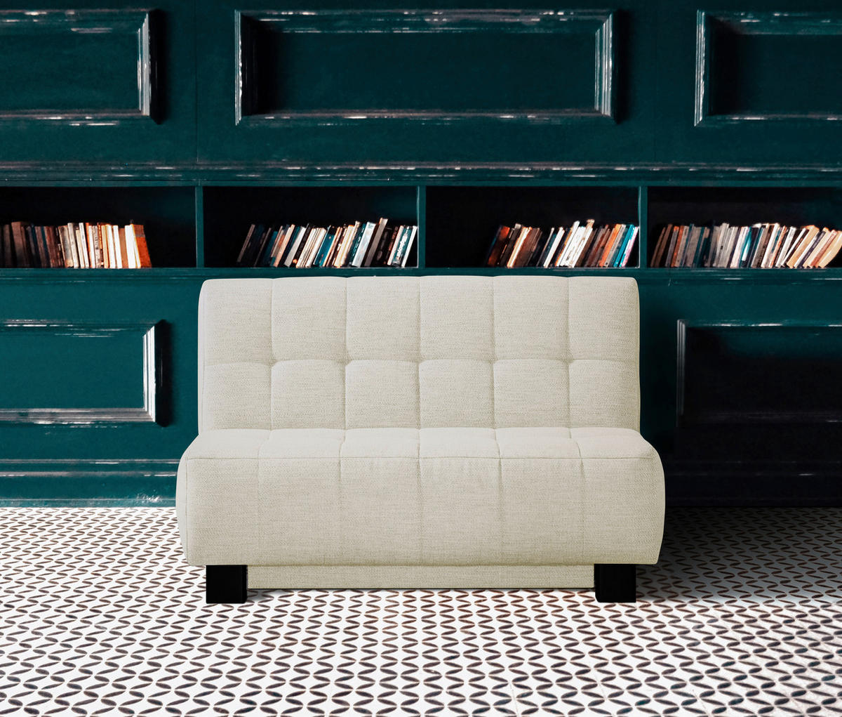 SCHLAFSOFA Naturfarben  - Schwarz/Naturfarben, Design, Textil/Metall (125/92/102cm) - Novel