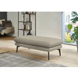 ECKSOFA in Echtleder Ecru  180/310 cm  - Ecru/Schwarz, Design, Leder/Metall (180/310cm) - Dieter Knoll