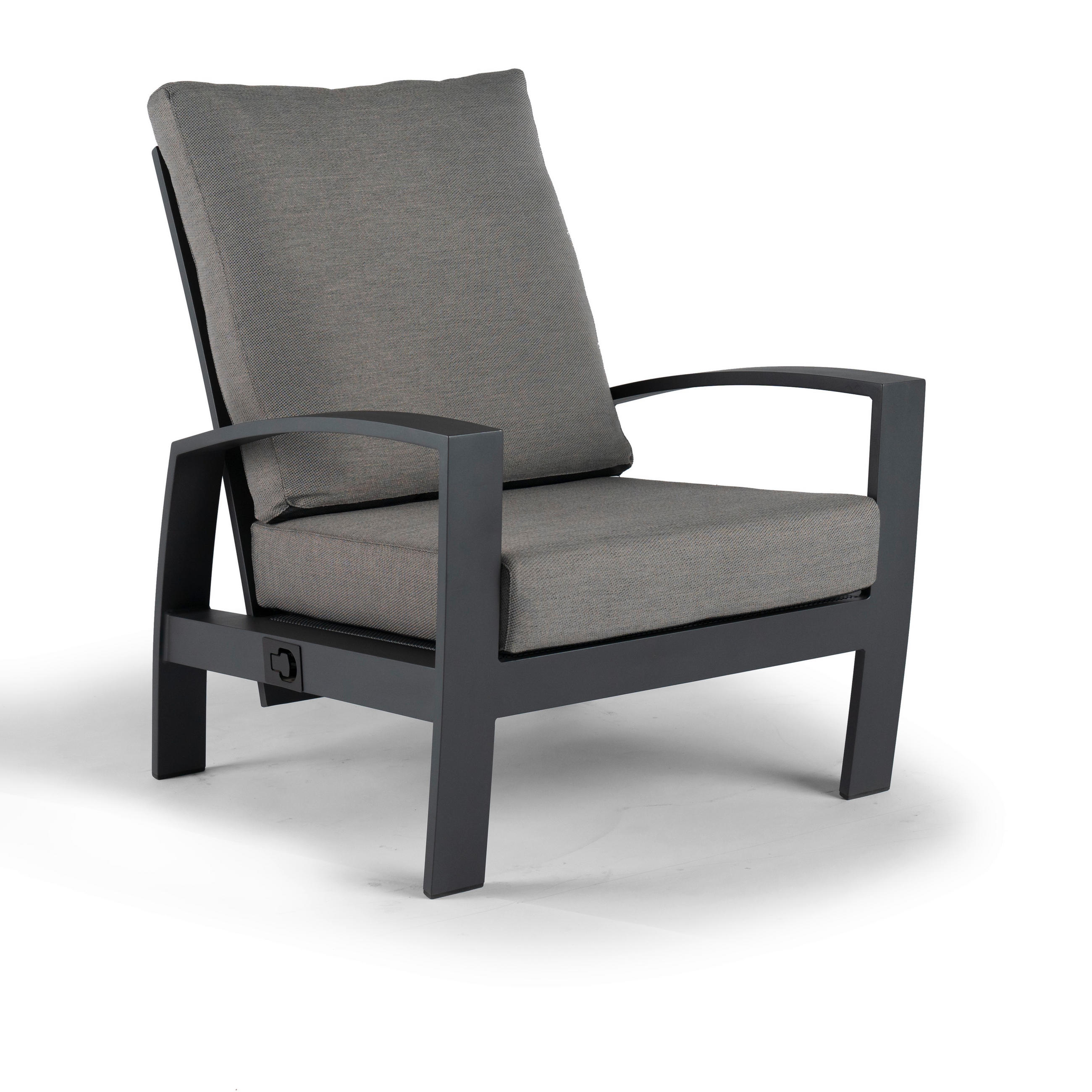 LOUNGESESSEL - Anthrazit/Grau, Basics, Textil/Metall (77/88/88cm) - Tierra Outdoor