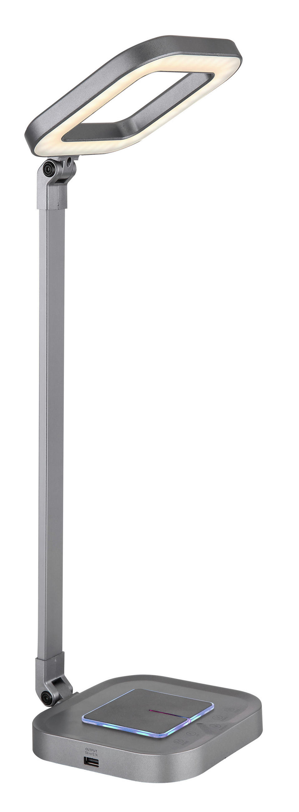 LED-SKRIVBORDSLAMPA 14,5/14,5/43 cm   - vit/grå, Basics, metall/plast (14,5/14,5/43cm) - Globo