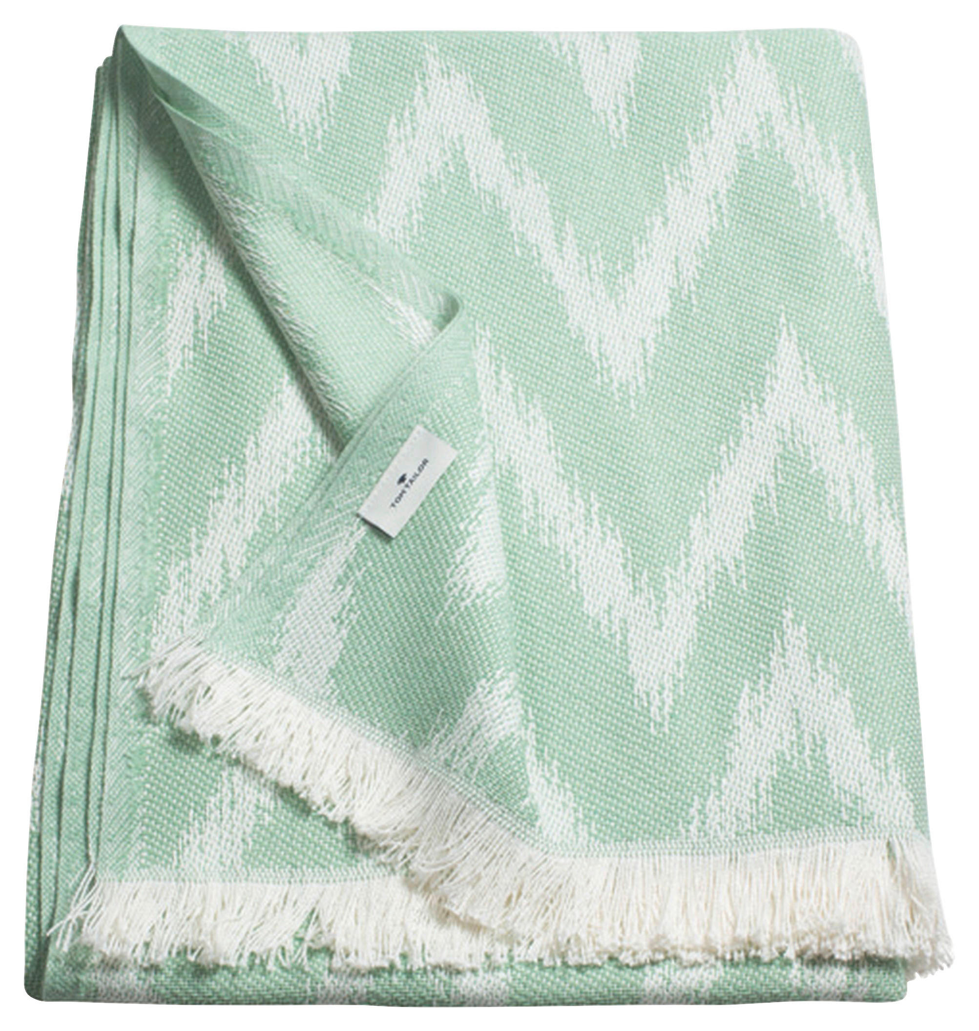 PLÄD 140/180 cm  - mintgrön/cremefärgad, Klassisk, textil (140/180cm) - Tom Tailor