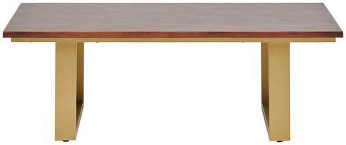 KONFERENČNÝ STOLÍK, zlatá, farba vlašského orecha, drevo, kov, 120/40/60 cm - zlatá/farba vlašského orecha, Design, kov/drevo (120/40/60cm) - MID.YOU