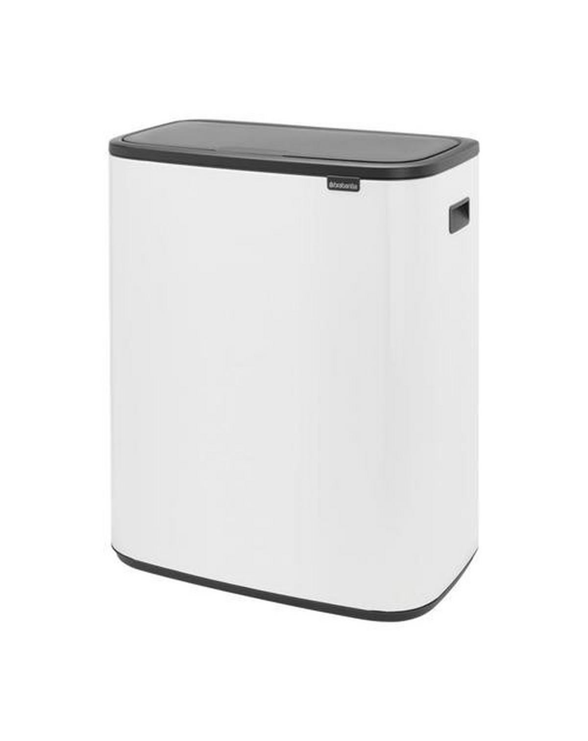 ABFALLEIMER BO TOUCH BIN 2 x 30 L  - Schwarz/Weiß, Design, Kunststoff/Metall (54,5/65,6/31,2cm) - Brabantia