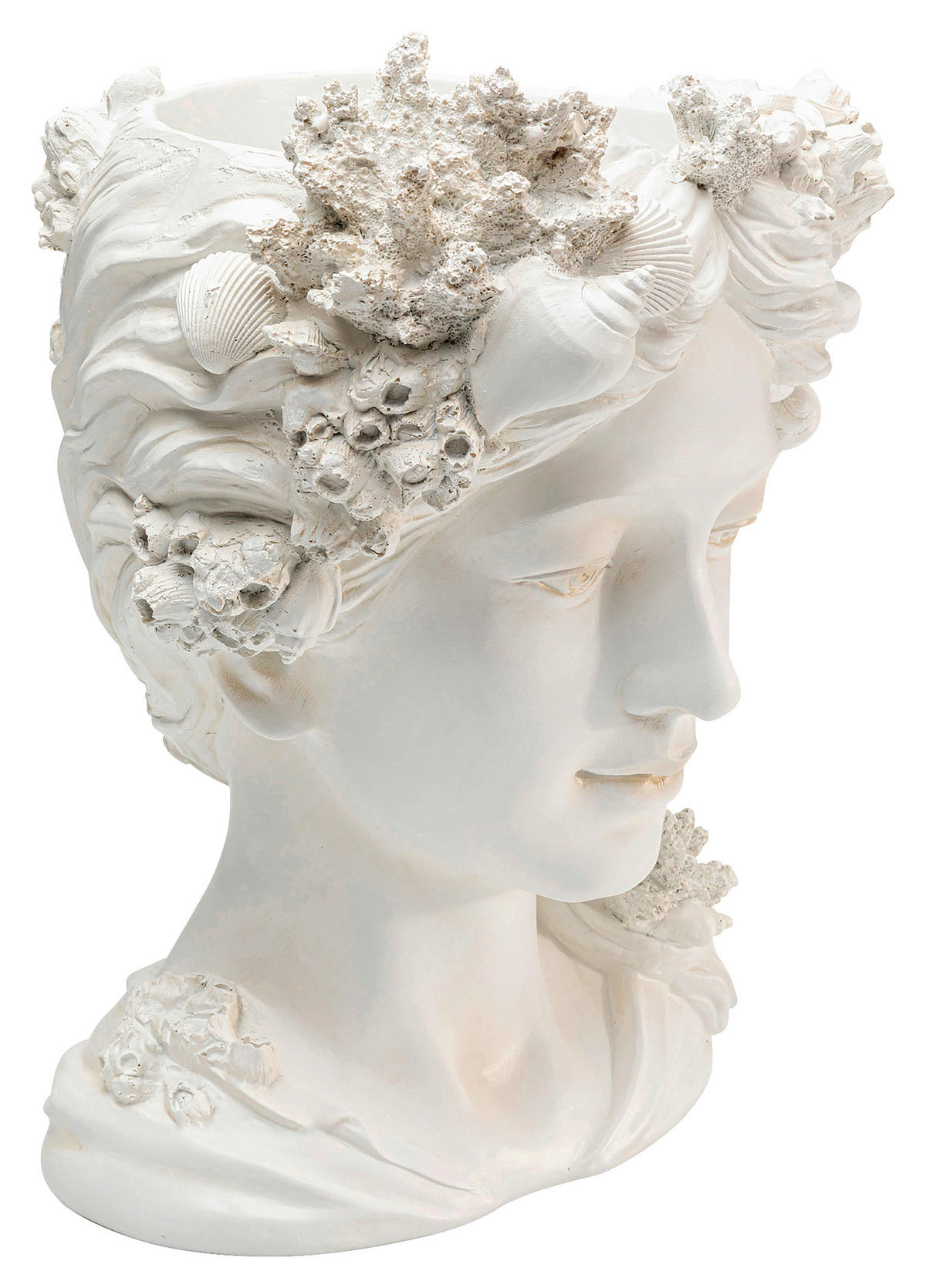 VASE  - Weiß, Design, Kunststoff (27/36,5/25cm) - Kare-Design